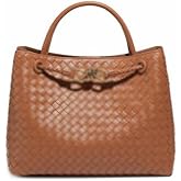 Woven Bags for Women Tote Shoulder Hobo Crossbody Bags PU Leather Handwoven Woven Purse