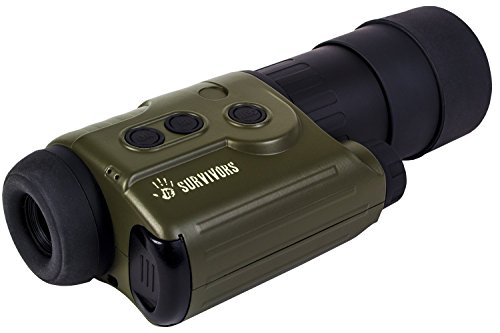12 Survivors Trace 5x50 Digital Night Vision Recording Monocular, Green (Renewed)