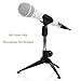 Etubby Adjustable Foldable Tripod Desktop Microphone Stand Holder with Mic Clip for Meetings, Lectures, Podcasts, and More