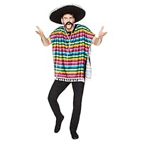 Karnival Costumes 82272 Mexican Poncho, Men, Women, Multi