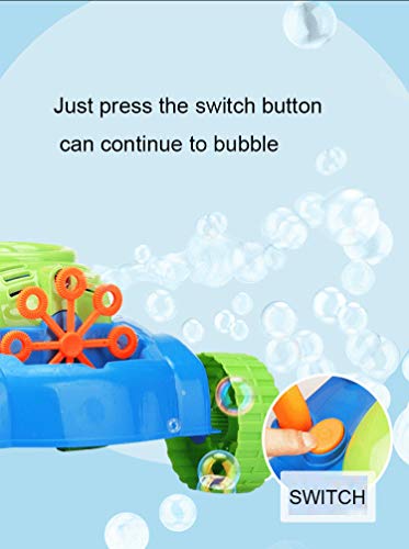 ✅Bubble Machine Auto Spillproof Bubble Blowing Baby Walker Trolley Lawn Mower Outdoor Garden Toy Bubble Maker Blower for Kids