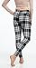 LMB Lush Moda Extra Soft Leggings with Designs- Variety of Prints Yoga Waist - 769YF Black White Plaid B5