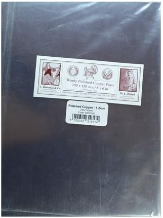 Roberson Polished Copper Etching Plate 450 x 300 mm 1.2mm