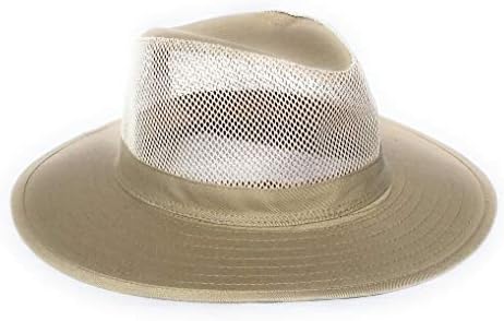Soft Mesh Aussie Breezer Hat for Large Heads, Outdoor Safari Sun Blocker Cap