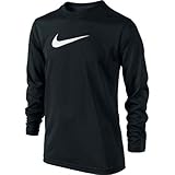 Nike Boy's Legend Long Sleeve Athletic T-Shirt (L, 010 Black/White)