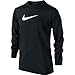 Nike Boy's Legend Long Sleeve Athletic T-Shirt (L, 010 Black/White)