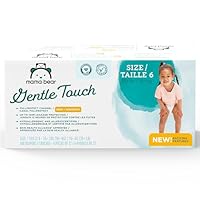 Amazon Brand - Mama Bear Gentle Touch Diapers, Size 6, 108 Count (4 packs of 27)