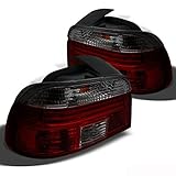 Xtune for Red Smoked 1997-2000 BMW E39 5-Series Tail Lights Lamp Pair Left+Right/1998 1999NOT FIT Wagon