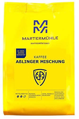 Martermühle Aßlinger Mischung Kaffeebohnen 1kg I Arabica I Aromen: Haselnuss, Leichte Würze, Schokolade I Ganze Kaffee…