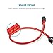 Anker Powerline+ Micro USB The Premium Durable Cable [Double Braided Nylon] for Samsung, Nexus, LG, Motorola, Android Smartphones and More (Red_1ft, 1ft)