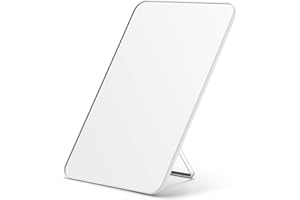 OMIRO Makeup Mirror for Desk, 10 x 7 inches Table Mirror with Adjustable Stand and Hanging Hole for Shaving and Travelling, W