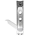 Kohm Curved Blade Edge Nail Clipper with Nail File (Swing Out), SS Wide Jaw Toenail Clippers for Thick Nails, Large Nail Clippers for Men, Seniors, Women