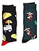 Fine Fit Mens Novelty Print Trouser Socks 2 Pair Set (Tacos & Chilis)