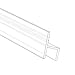 DGQ 10 Feet Shower Door Glass Seal - 1/2 Inch - h Shape - High Transparent Silicon Durable Frameless Shower Door Bottom Sweep Shower Door Bottom Seal for Door or Windows