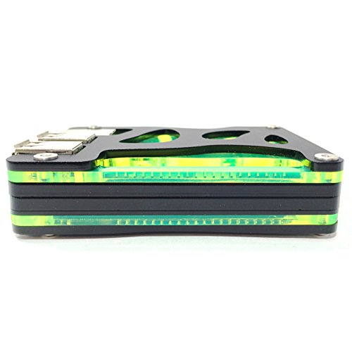 Zebra Bio Black Lime Case for the Raspberry Pi 3, Pi 2, and Pi B+ ~ by C4Labs