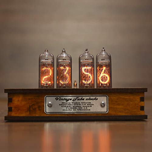Authentic Nixie Tube Clock Bundle with Spare IN14 Nixie Tube, Motion