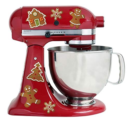 Gingerbread Men Cookie Assortment Christmas Holiday Kitchen Decal Kit Mixer Machine Art Wrap
