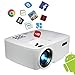 Projector, Smart Android WiFi Bluetooth Video Beam, by BeVision, 220 ANSI Lumen 180