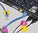 Riipoo Multi-Purpose Adhesive Colorful Smart Desk Wire Clips, Desktop Wire Organizer Management System(1 12Pcs Cable Drops)