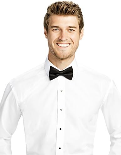 Real Cotton Mens Fitted White Dress Shirt Or Tuxedo Shirt, 100% Cotton, Fashion Cuff, Spread Collar - Style Clark