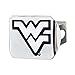 FANMATS 15055 West Virginia Mountaineers Chrome Metal Hitch Cover with Chrome Metal 3D Emblem
