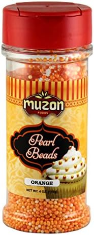 Candy cane decorations  Orange Edible Sugar Pearls  Pearl Beads Orange  Orange Edible Sugar Pearls Dragees Decoration  Pumpkin Halloween 4 ounce