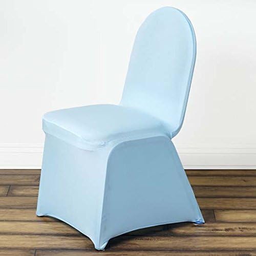 Tableclothsfactory 20 PCS Serenity Blue Stretchy Spandex Fitted Banquet Chair Cover Dinning Event Slipcover for Wedding Party Catering