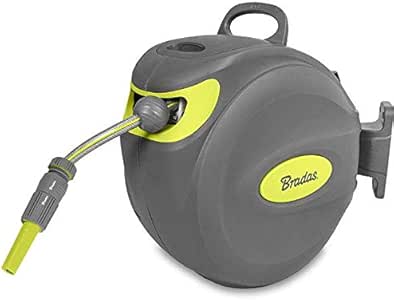 Carrete de manguera de jardín automático 20 m 1/2" Lima Line: Amazon.es