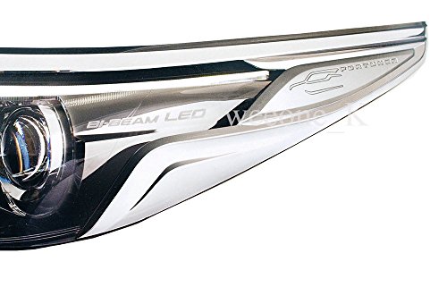 thumbnail image 2 of Glossy Chrome Stainless Steel Headlight Surround Trim Pair Fits Nissan Juke 2010-2014 2 of 4