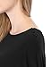 Allegra K Women's Batwing Sleeve Boat Neck Loose Casual Tunic Tops XL Black