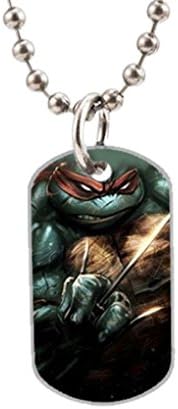 Teenage Mutant Ninja Turtles Fashion Image Custom Unique (one side)Oval dog tag Big animal Tag Pendant Necklace Chain
