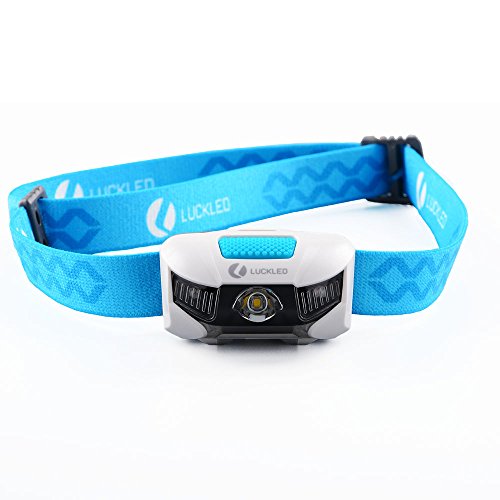 LuckLED ReLite Series Cree XPG2 LED Headlamp, Wide Lighting Angle with 6 Lighting Mode, SOS, IPX6 Water-Resistant for Camping, Hiking, Bicycling, Reading, 2 AAA Batteries Included