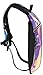 REINOS Hydration Backpack - Light Water Pack - 2L Water Bladder Included for Running, Hiking, Biking, Festivals, Raves (Holographic - Purple)
