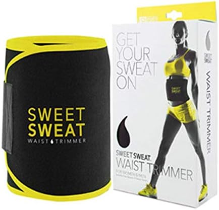 Sweet Sweat Waist Trimmer, Postpartum Fitness Belly Sweating Sports Belt, Bodybuilding Corset Yoga Elastic Belt Belt (Yellow)