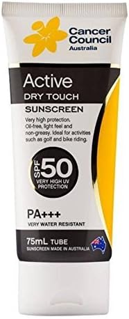 Cancer Council Australia Active Dry Touch Sunscreen SPF 50 75 ml. (3 Pack)