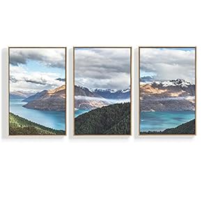 Canvas Wall Art for Living Room, Bedroom Mountain Framed Canvas Prints for Home Decoration Ready to Hang - 16"x24"x3 Panels