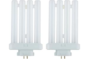 Sunlite 40531 FML27/65K/2PK Quad Tube Plug-in Compact Fluorescent Lamp, FML 4-Pin, 27 Watts, 1500 Lumens, 6500K Daylight, 4-Pin (GX10q4) Base, 120 Volts, 2 Pack