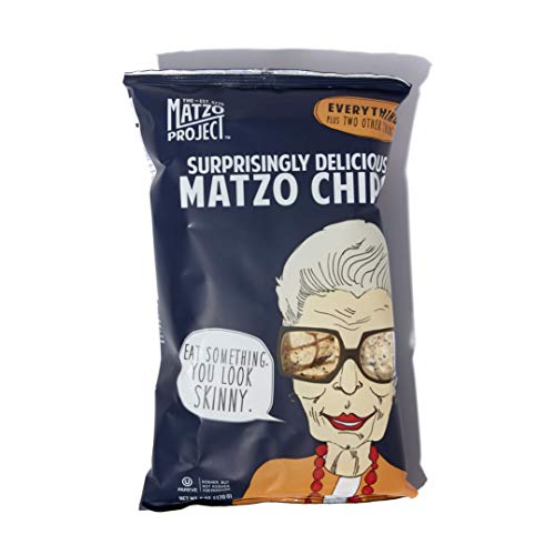 Matzo Chips, Variety Pack of Large Bags (Everything, Salted, Cinnamon Sugared) from The Matzo Project, Kosher, Vegan, Nut-Free, No Trans Fat, Nothing Artificial, 6oz, Pack of 6