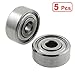 Amico s15052700am0253 uxcell 5 Pcs Double Sealed 3 x 10 x 4mm Deep Groove Ball Bearings 623Z