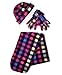 Women's Winter Fleece Winter Set-Polyester Fleece Hat, Gloves, and Scarf Set for Cold Weather
