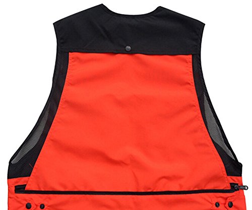 BLANCHO BEDDING Atmungsaktive Unisex-Anglerweste Hochzeitsfotografie Travel Weste Jacke ORANGE, XXL/asiatische Größe – Bild 3