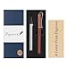 DIGIROOT Gift Wood Ballpoint Pen, Luxury Gel Pen Writing Set Black Ink Wooden Rolling ball Pen for Signature Executive Business, Writing Point 0.5mm, Extra 2 Replaceable Ink Refill(Black)