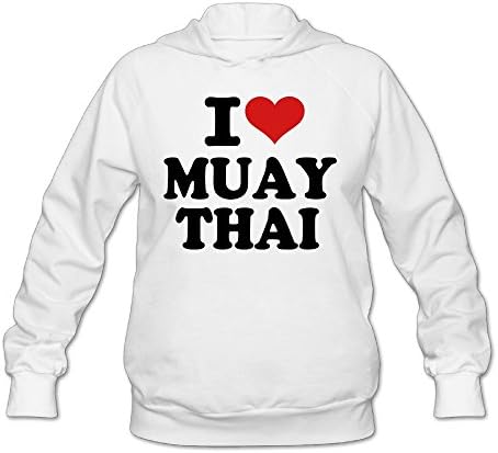 LiYingsong Women's Vintage I Love Muay Thai Hoodies Sweatshirt