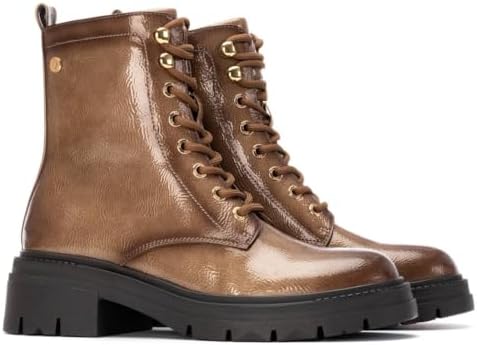- Botín Militar Mujer Beige - Calzado Cómodo y Versátil - Moda casual - Modelo 14429603 (Talla 36)