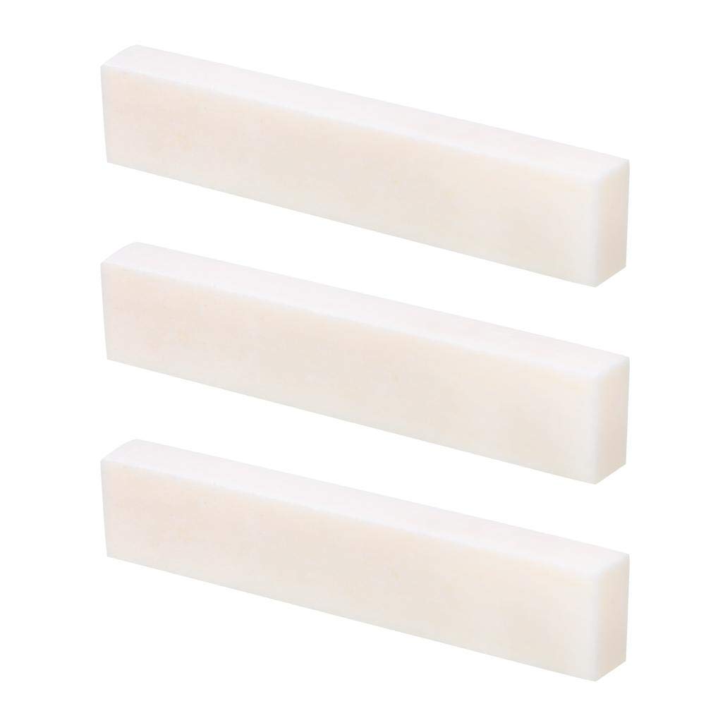 DIY String Pillow Nut,Blank Buffalo Bone Nut String Pillow for Guitar and Bass Musical Instrument Accessories(3Pcs)