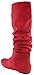 Cambridge Select Women's Slouchy Knee High Flat Boot (8.5 B(M) US, Burgundy IMSU)