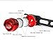 Cade Red and White High Intensity LED Aluminum Alloy Waterproof Led Front and Rear Bicycle/bike Safety Light Set, 1 White Headlight (Front Light) and 1 Red Taillight (Rear Light) for Cycling Safety Flash Light/dual-safety Protection