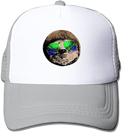 MarthaStill Sloth Head Wearing Colored Sunglasses Mesh Women's Mini Trucker Baseball Caps