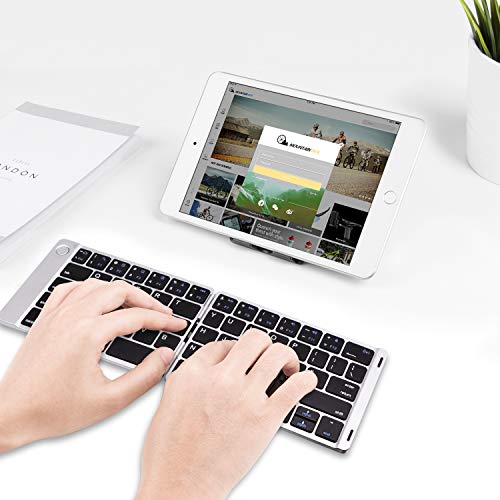 Samsers-Foldable-Bluetooth-Keyboard-Portable-Wireless-Keyboard-with-Stand-Holder-Rechargeable-Full-Size-Ultra-Slim-Folding-Keyboard-Compatible-iOS-Android-Windows-Smartphone-Tablet-Laptop-Silver