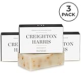 Creighton Harris Men’s Bar Soap | Refreshing & Moisturizing Body Soap | Mild & Masculine Daily Cleanser (3 Pack - Peppermint)